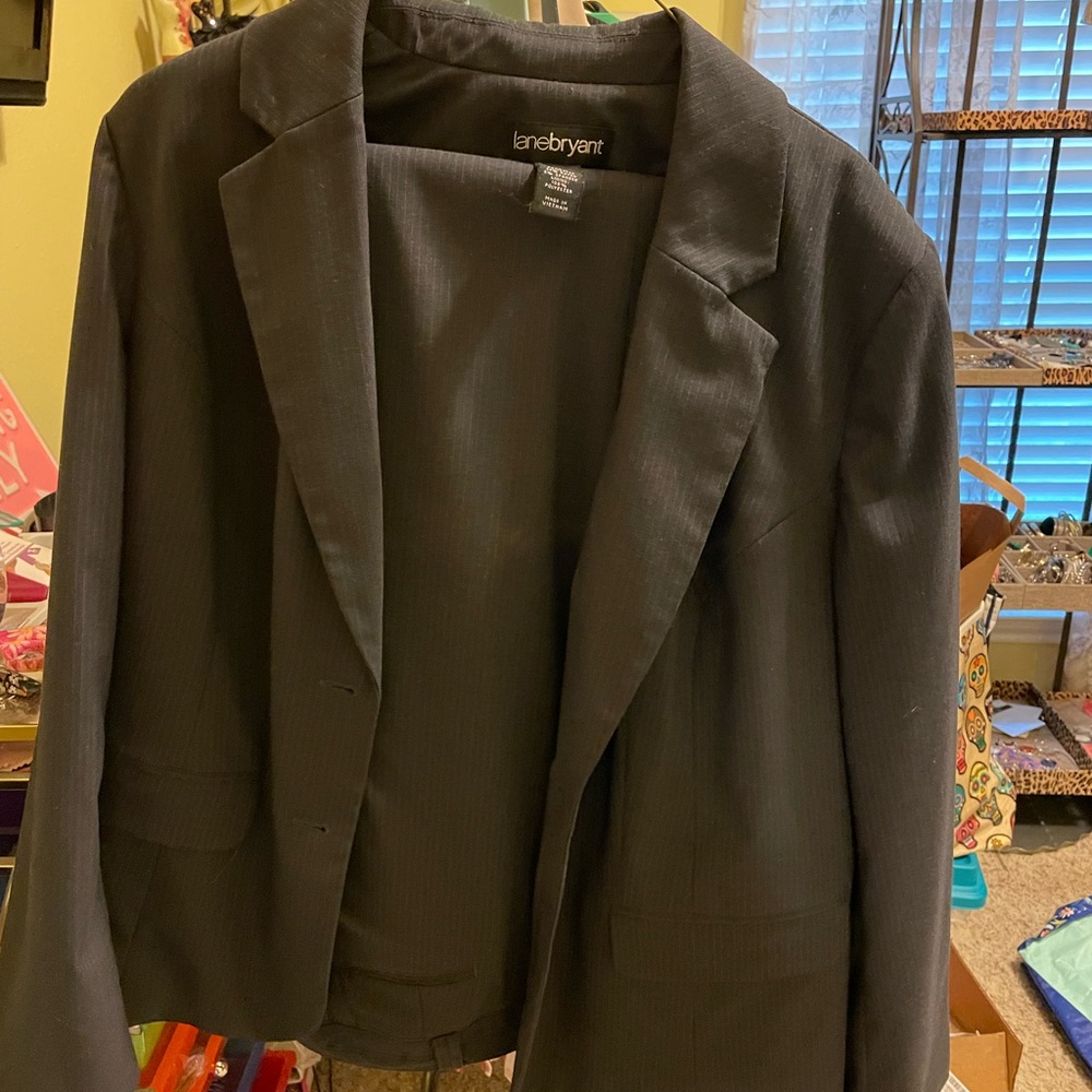 Lane Bryant 2 piece pinstriped suit